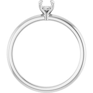 Platinum 4.1 mm Round Solitaire Engagement Ring Mounting