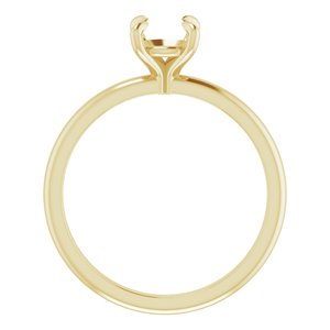 10K Yellow Gold 6 mm Round Solitaire Engagement Ring Mounting