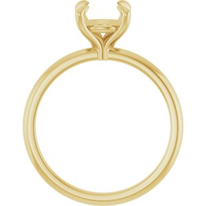 10K Yellow Gold 7.4 mm Round Solitaire Engagement Ring Mounting