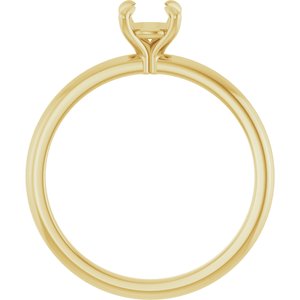 10K Yellow Gold 5.2 mm Round Solitaire Engagement Ring Mounting