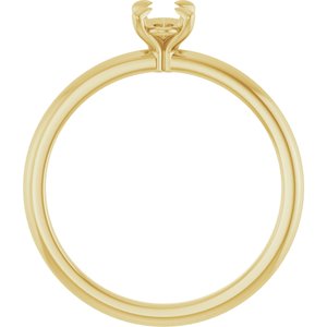 10K Yellow Gold 6x4 mm Oval Solitaire Engagement Ring Mounting