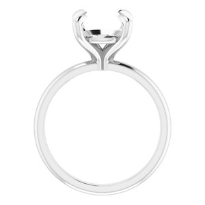 Platinum 9.4 mm Round Solitaire Engagement Ring Mounting