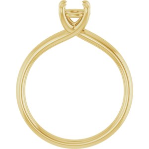 14K Yellow Gold 5.8 mm Round Engagement Ring Mounting