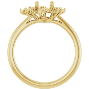 14K Yellow Gold 5.8 mm Round Engagement Ring Mounting