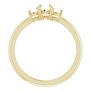 14K Yellow Gold 4.1 mm Round Engagement Ring Mounting