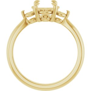 14K Yellow Gold 8x6 mm Oval Engagement Ring Mounting