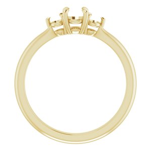 14K Yellow Gold 4.4 mm Round Engagement Ring Mounting