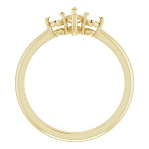 14K Yellow Gold 7x3.5 mm Marquise Engagement Ring Mounting