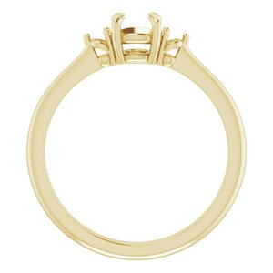 14K Yellow Gold 4.8 mm Round Engagement Ring Mounting