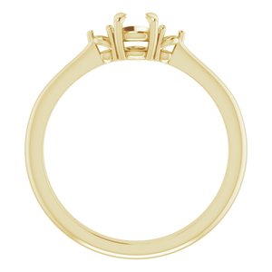 14K Yellow Gold 4.1 mm Round Engagement Ring Mounting