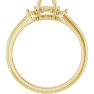 14K Yellow Gold 5.2 mm Round Engagement Ring Mounting