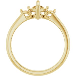 14K Yellow Gold 10x5 mm Marquise Engagement Ring Mounting