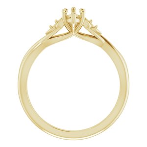 14K Yellow Gold 7x3.5 mm Marquise Engagement Ring Mounting