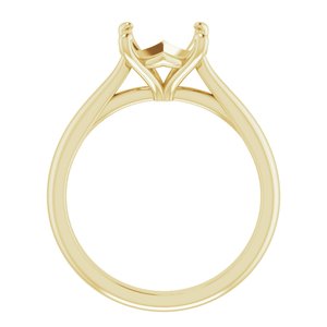 14K Yellow Gold 8.8 mm Round Solitaire Engagement Ring Mounting