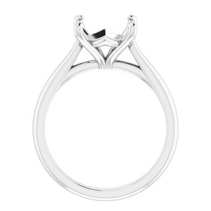 Platinum 10 mm Round Solitaire Engagement Ring Mounting