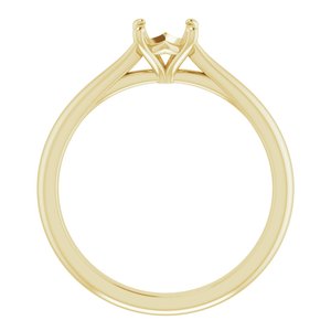 14K Yellow Gold 5.5 mm Round Solitaire Engagement Ring Mounting