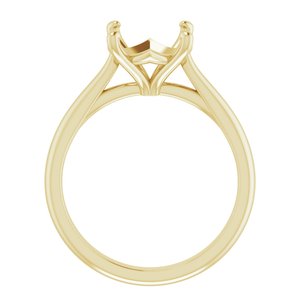 14K Yellow Gold 9.4 mm Round Solitaire Engagement Ring Mounting