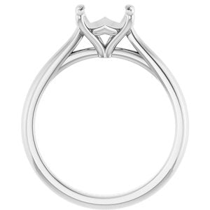 Platinum 8 mm Round Solitaire Engagement Ring Mounting