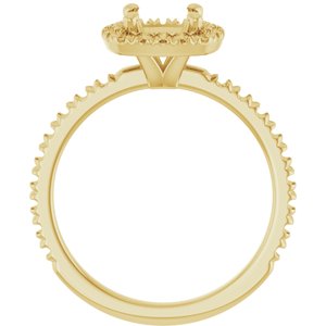 14K Yellow Gold 6.5 mm Round Engagement Ring Mounting