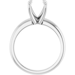 Platinum 8 mm Round Solitaire Engagement Ring Mounting