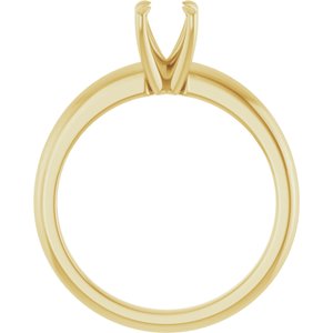 14K Yellow Gold 5.2 mm Round Solitaire Engagement Ring Mounting