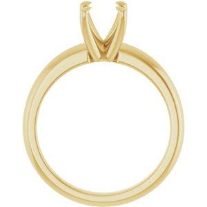 14K Yellow Gold 8x6 mm Oval Solitaire Engagement Ring Mounting