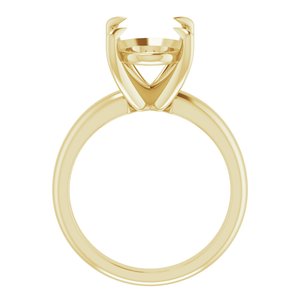14K Yellow Gold 14x10 mm Oval Solitaire Engagement Ring Mounting