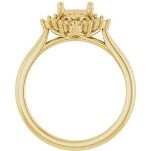 14K Yellow Gold 8x6 mm Oval Engagement Ring Mounting