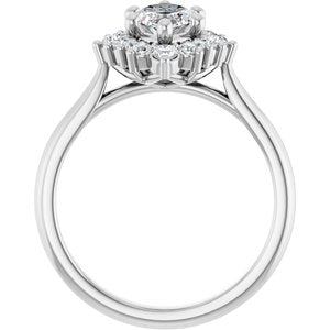 14K White Gold 10x5 mm Marquise 3/8 CTW Lab-Grown Diamond Semi-Set Engagement Ring