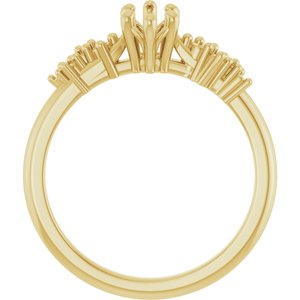 14K Yellow Gold 8x4 mm Marquise Engagement Ring Mounting
