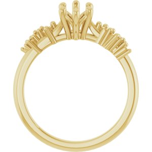 14K Yellow Gold 10x5 mm Marquise Engagement Ring Mounting