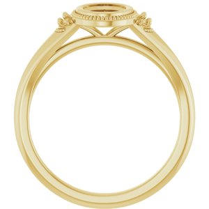 14K Yellow Gold 7x5 mm Oval Engagement Ring Mounting