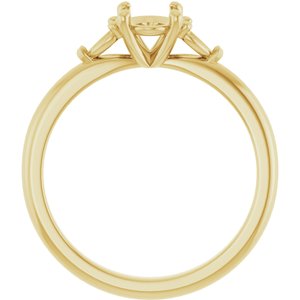14K Yellow Gold 7x5 mm Oval Engagement Ring Mounting