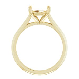 14K Yellow Gold 8.8 mm Round Solitaire Engagement Ring Mounting