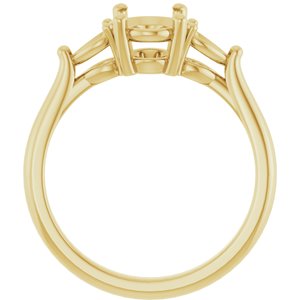 14K Yellow Gold 8x6 mm Oval Engagement Ring Mounting