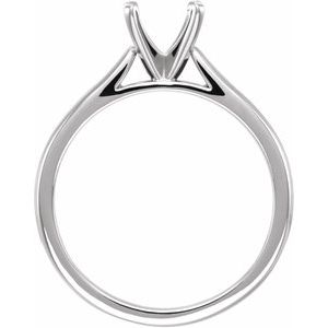 Platinum 5.2 mm Round Solitaire Engagement Ring Mounting