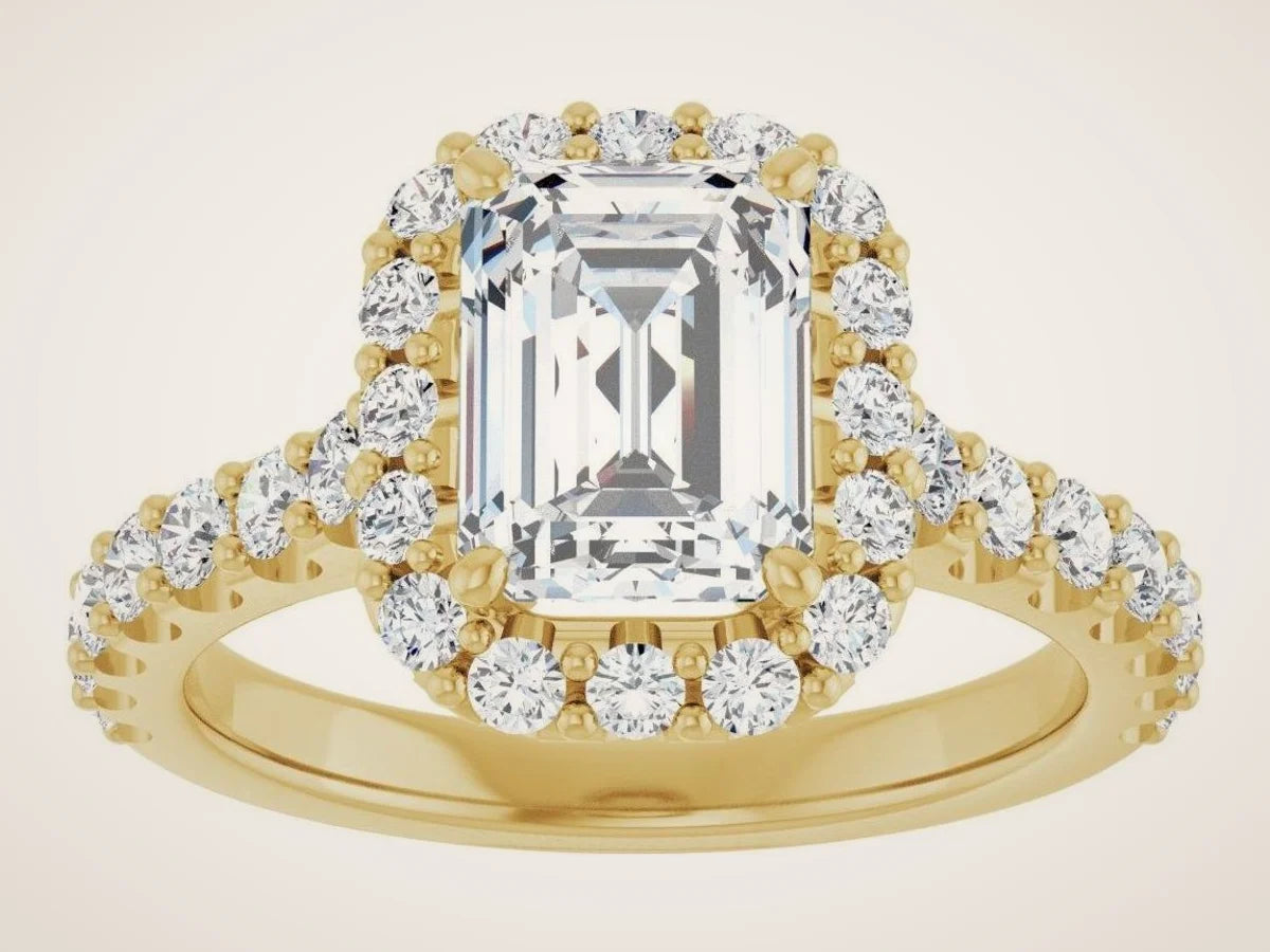 14K Yellow Gold 2 1/2 CTW Lab-Grown Diamond Engagement Ring