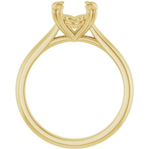 18K Yellow Gold 8.2 mm Round Solitaire Engagement Ring Mounting