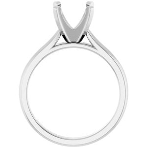 14K White Gold 8.2 mm Round Solitaire Engagement Ring Mounting