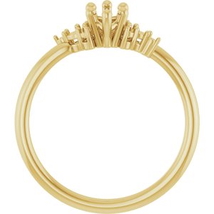 14K Yellow Gold 7x3.5 mm Marquise Engagement Ring Mounting