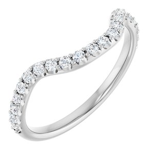 14K White Gold 3/8 CTW Lab-Grown Diamond Band