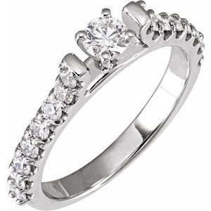 Accented Engagement Ring or Band