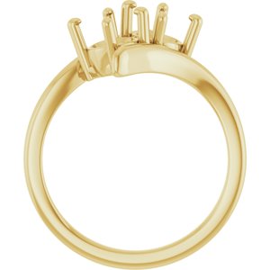 14K Yellow Gold 5.8 mm Round Engagement Ring Mounting