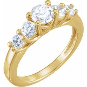 14K Yellow Gold 5.2 mm Round Engagement Ring Mounting