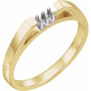 14K Yellow/White Gold 2.2 mm Round Band 1 Mounting
