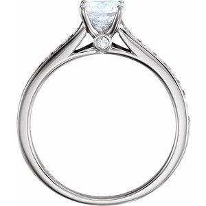 Accented Cathedral Engagement Ring or Band