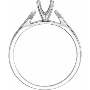 Platinum 4.5 mm Round Engagement Ring Mounting