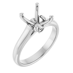 Platinum 10x8 mm Oval Engagement Ring Mounting
