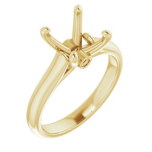 14K Yellow Gold 8.8 mm Round Engagement Ring Mounting
