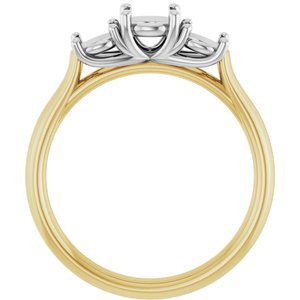 14K Yellow/White Gold 5.2 mm Round Engagement Ring Mounting